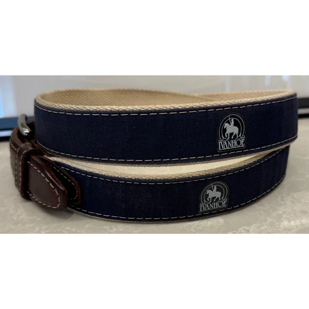 Ivanhoe Club - YRI Leather Golf Belt - Men's Size 40 - Navy